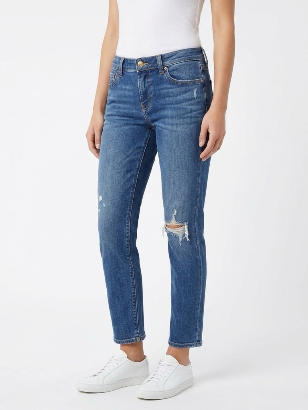 Pilcro and the Letterpress Slim Boyfriend Distressed Jeans Size 27 Anthropologie
